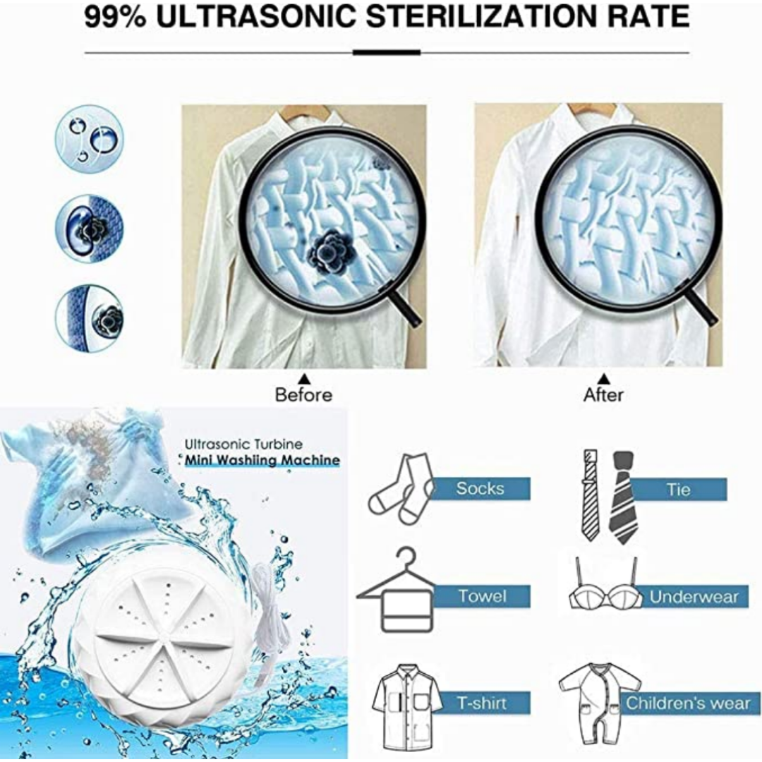 Ultrasonic™ Bärbar tvättmaskin